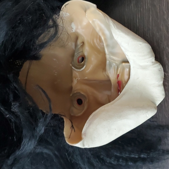 Vintage Saw Billy Puppet Halloween Costume Mask with Hair - Latex Full mask - Picture 6 of 11